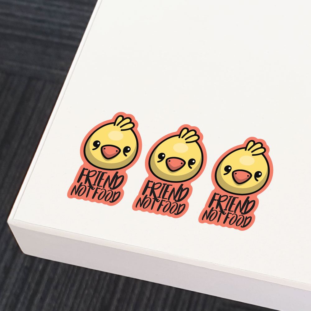 3X Friend Not Food Chicken Sticker Decal