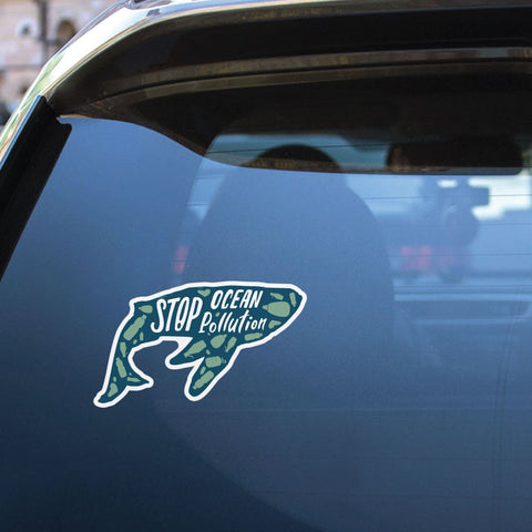 Stop Ocean Pollution Sticker Decal